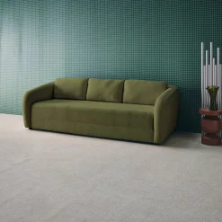 Schlafsofa 3 Plätze Chenille-Stoff