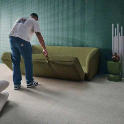 Schlafsofa 3 Plätze Chenille-Stoff