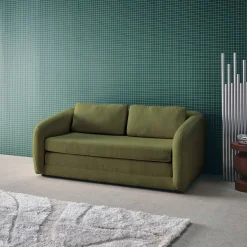 Schlafsofa 2 Plätze Chenille-Stoff