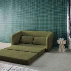 Schlafsofa 2 Plätze Chenille-Stoff