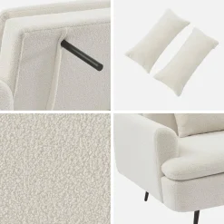 Schlafsofa 2-3 Sitzer mit Bouclé-Bezug