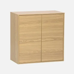 Schrank Aufbewahrungsmodul Holzdekor 2 Türen 70cm