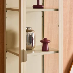 Schrank aus Stahl und gehärtetem Glas, 1 Tür, 160 cm
