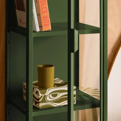 Schrank aus Stahl und gehärtetem Glas, 1 Tür, 160 cm