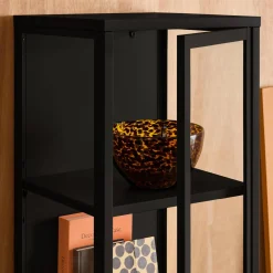 Schrank aus Stahl und gehärtetem Glas, 1 Tür, 160 cm
