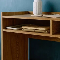 Schreibtisch Holzdekor mit 2 Ablagen