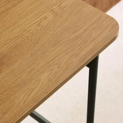 Schreibtisch mit Metall, Holzdekor und 3 Nischen