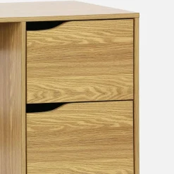 Schreibtisch mit 2 Schubladen mit Holzdekor