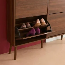 Schuhschrank Holzdekor 4 Klapptüren
