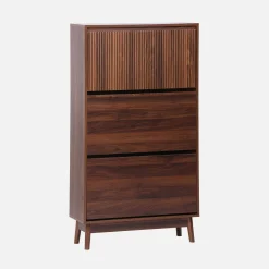 Schuhschrank 3 Türen Naturholzdekor