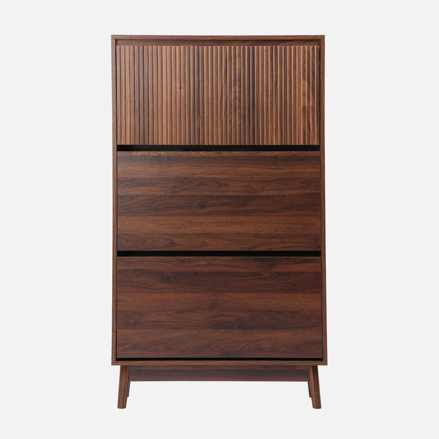 Schuhschrank 3 Türen Naturholzdekor