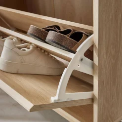 Schuhschrank 3 Türen Naturholzdekor