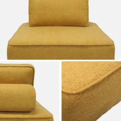 Sessel Einsitzer für modulares Bouclé-Sofa