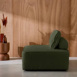 Sessel Einsitzer für modulares Bouclé-Sofa