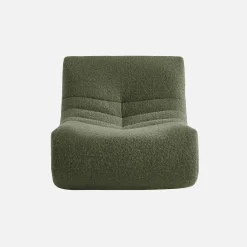 Sessel mit Bezug im Alpaka-Look