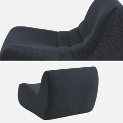 Sessel mit Bezug im Alpaka-Look