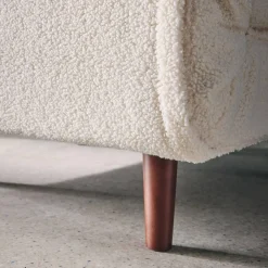 Sessel mit Bouclé-Bezug und Schlaffunktion 1 Person