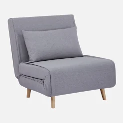 Sessel mit Holzgestell und Schlaffunktion für 1 Person