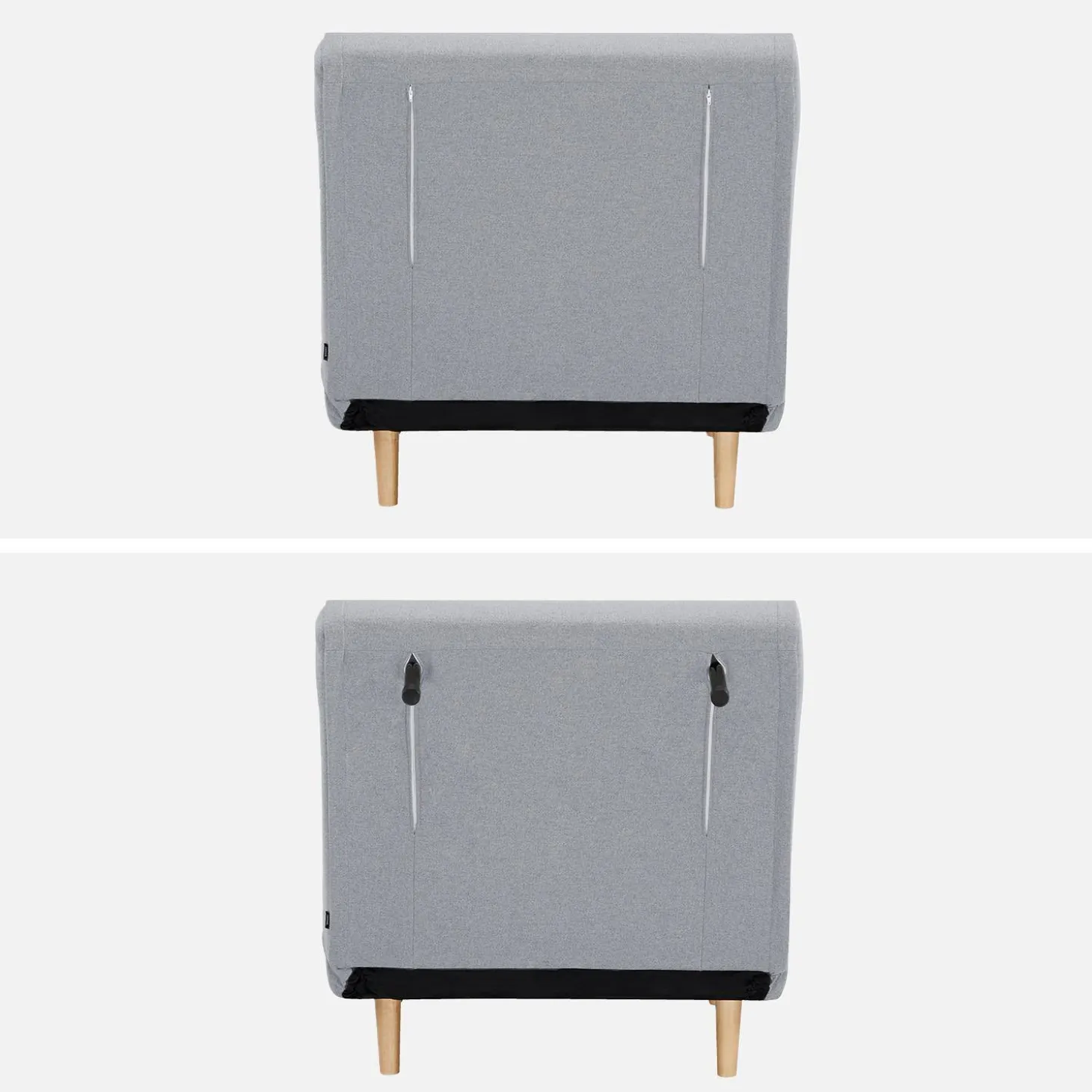 Sessel mit Holzgestell und Schlaffunktion für 1 Person