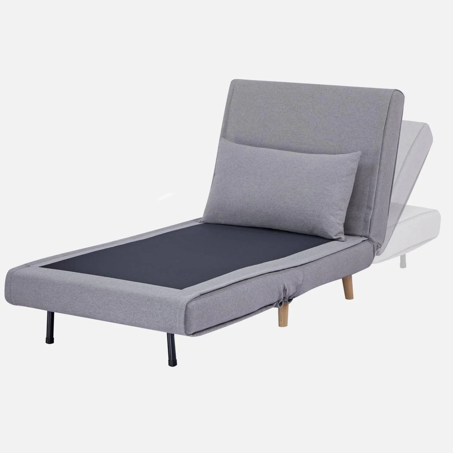 Sessel mit Holzgestell und Schlaffunktion für 1 Person
