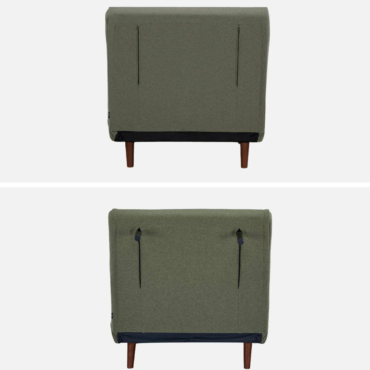 Sessel mit Holzgestell und Schlaffunktion für 1 Person