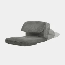 Sessel mit Schlaffunktion und breit geripptem Cordbezug