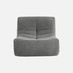 Sessel mit strukturiertem Bouclé-Bezug, 1 Sitzer