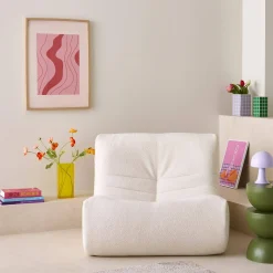 Sessel mit strukturiertem Bouclé-Bezug, 1 Sitzer