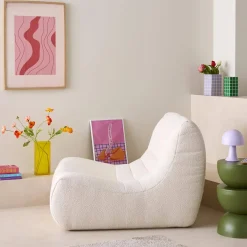 Sessel mit strukturiertem Bouclé-Bezug, 1 Sitzer