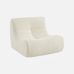 Sessel mit strukturiertem Bouclé-Bezug, 1 Sitzer