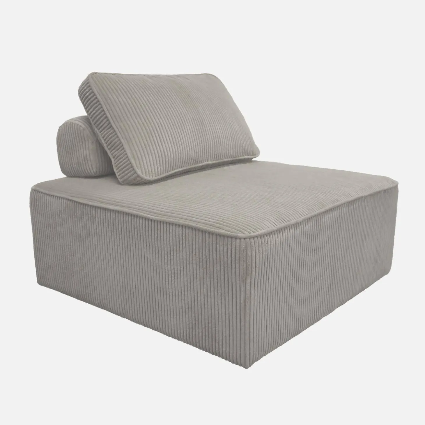 Sessel ohne Armlehne mit Cordbezug für ein modulares Sofa