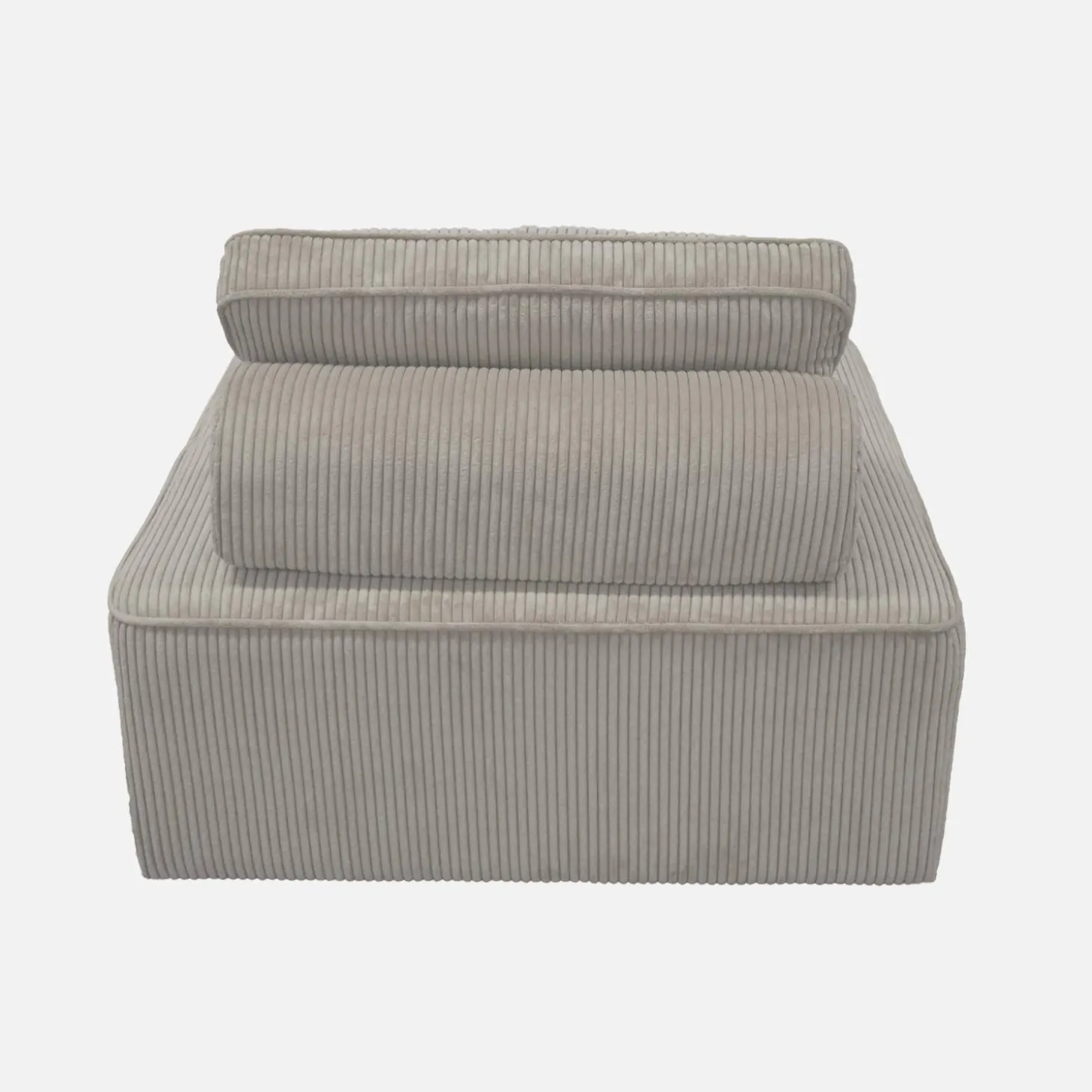 Sessel ohne Armlehne mit Cordbezug für ein modulares Sofa