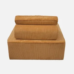 Sessel ohne Armlehne mit Cordbezug für ein modulares Sofa