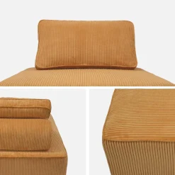 Sessel ohne Armlehne mit Cordbezug für ein modulares Sofa