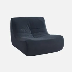Sessel ohne Armlehne mit wasserabweisendem Samtbezug