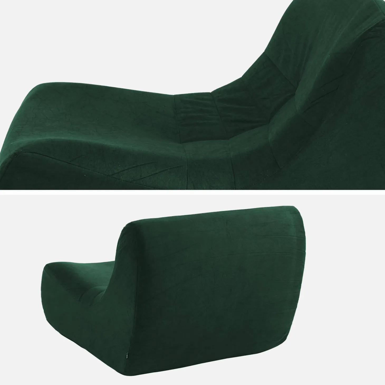 Sessel ohne Armlehne mit wasserabweisendem Samtbezug