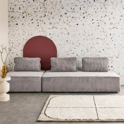 Sessel und 2-Sitzer Sofa mit Cordbezug