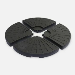 Set mit 4 abgerundeten Platten 48x48cm zum Beschweren von Ampelschirmen
