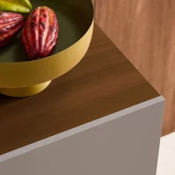 Sideboard aus Metall und Holzdekor, 3 Türen, B 120 cm