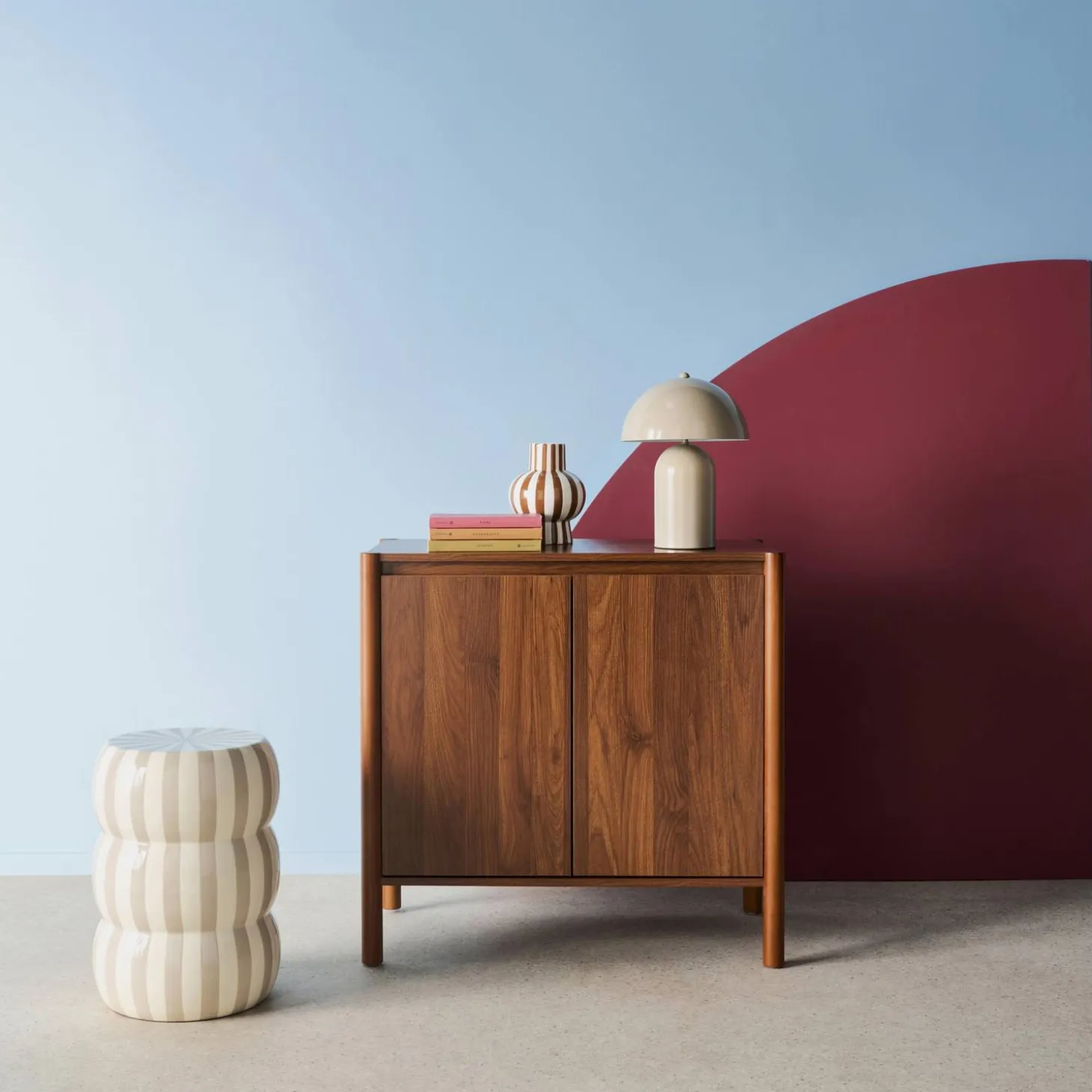 Sideboard Holzdekor 2 Türen 80 cm