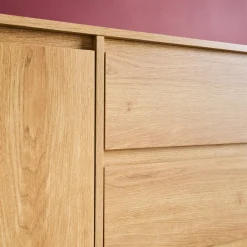 Sideboard Holzdekor 2 Türen 3 Schubladen 150 cm