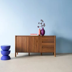 Sideboard Holzdekor 2 Türen 3 Schubladen 150 cm