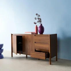 Sideboard Holzdekor 2 Türen 3 Schubladen 150 cm