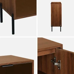 Sideboard im Vintage-Stil mit Nussbaumholzoptik