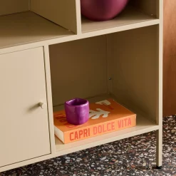 Sideboard, industrielles Aufbewahrungsmöbel aus Stahl mit 6 Stauräumen