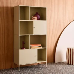 Sideboard, industrielles Aufbewahrungsmöbel aus Stahl mit 8 Stauräumen
