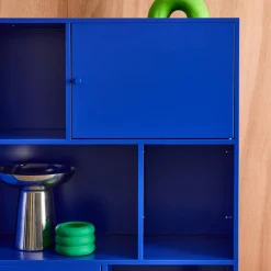 Sideboard, industrielles Aufbewahrungsmöbel aus Stahl mit 6 Stauräumen