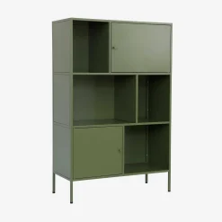 Sideboard, industrielles Aufbewahrungsmöbel aus Stahl mit 6 Stauräumen
