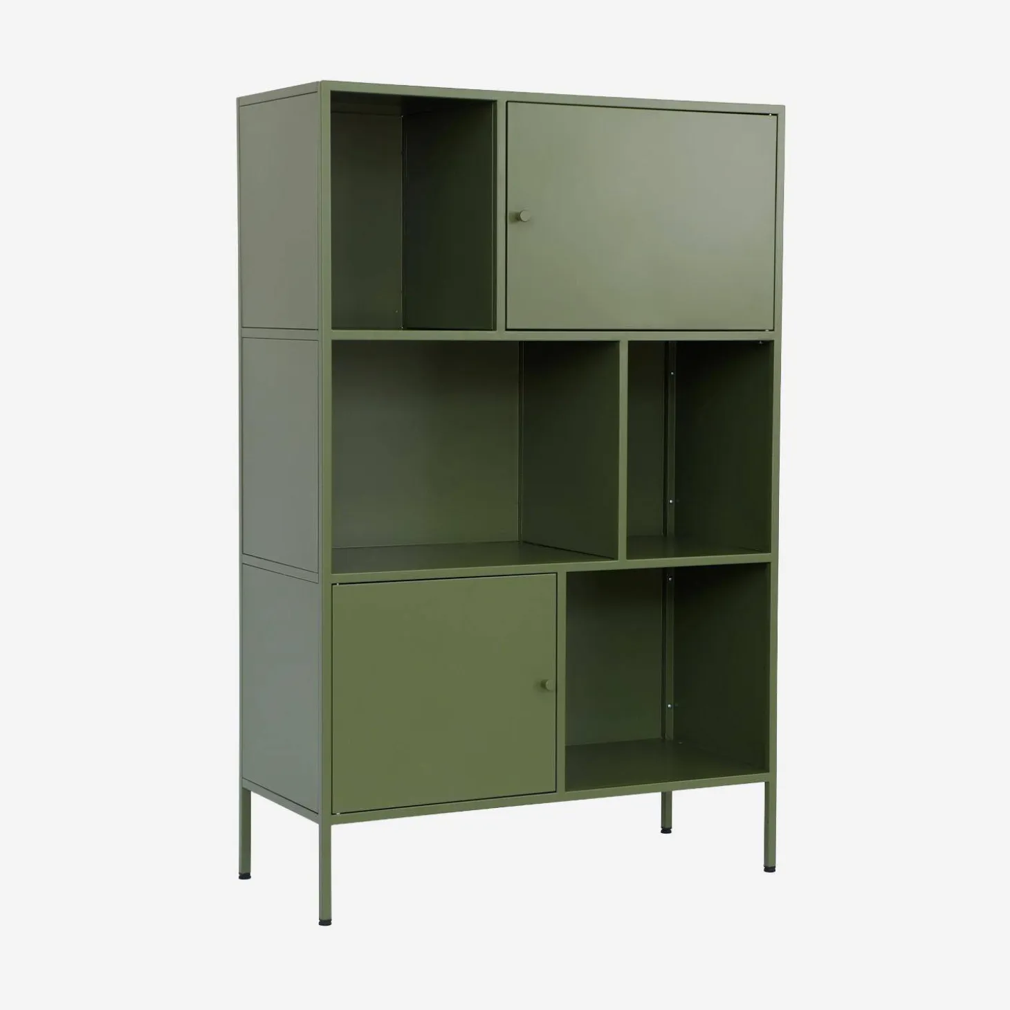 Sideboard, industrielles Aufbewahrungsmöbel aus Stahl mit 6 Stauräumen