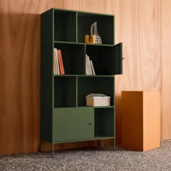 Sideboard, industrielles Aufbewahrungsmöbel aus Stahl mit 8 Stauräumen